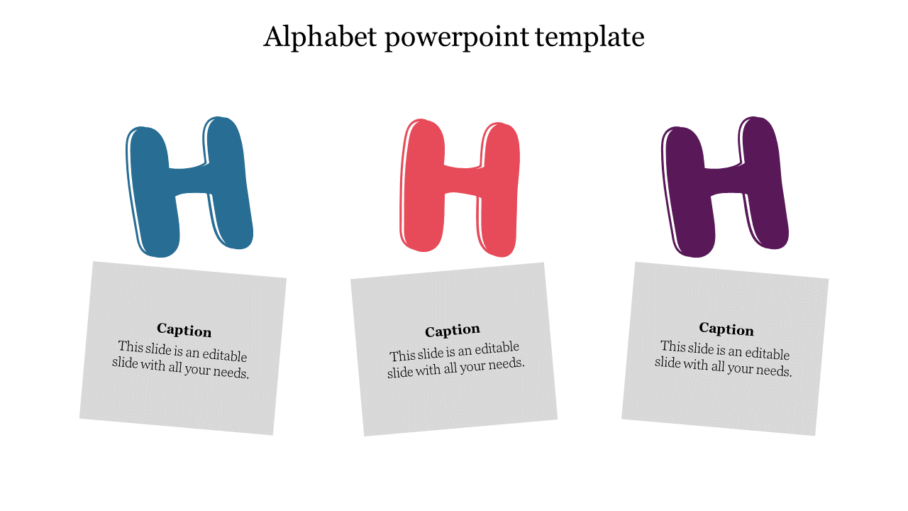 Free - Innovative H  Alphabet PowerPoint Template For Presentation
